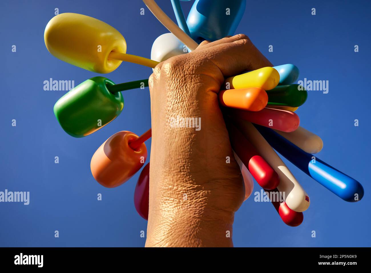 “Bouquet of Tulips” by American artist Jeff Koons in Paris located