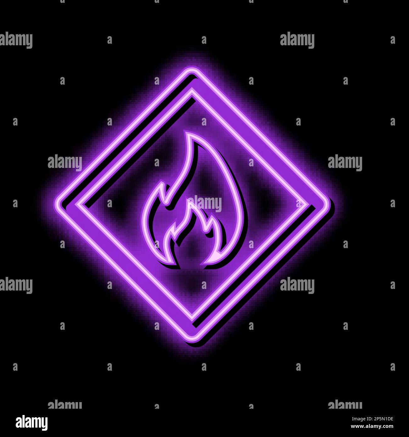 danger fire neon glow icon illustration Stock Vector Image & Art - Alamy