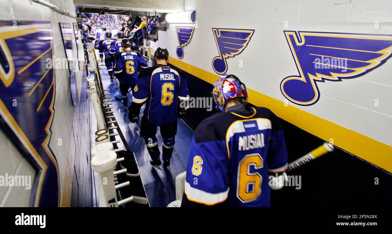 St. Louis Blues - Players wore military jerseys bearing