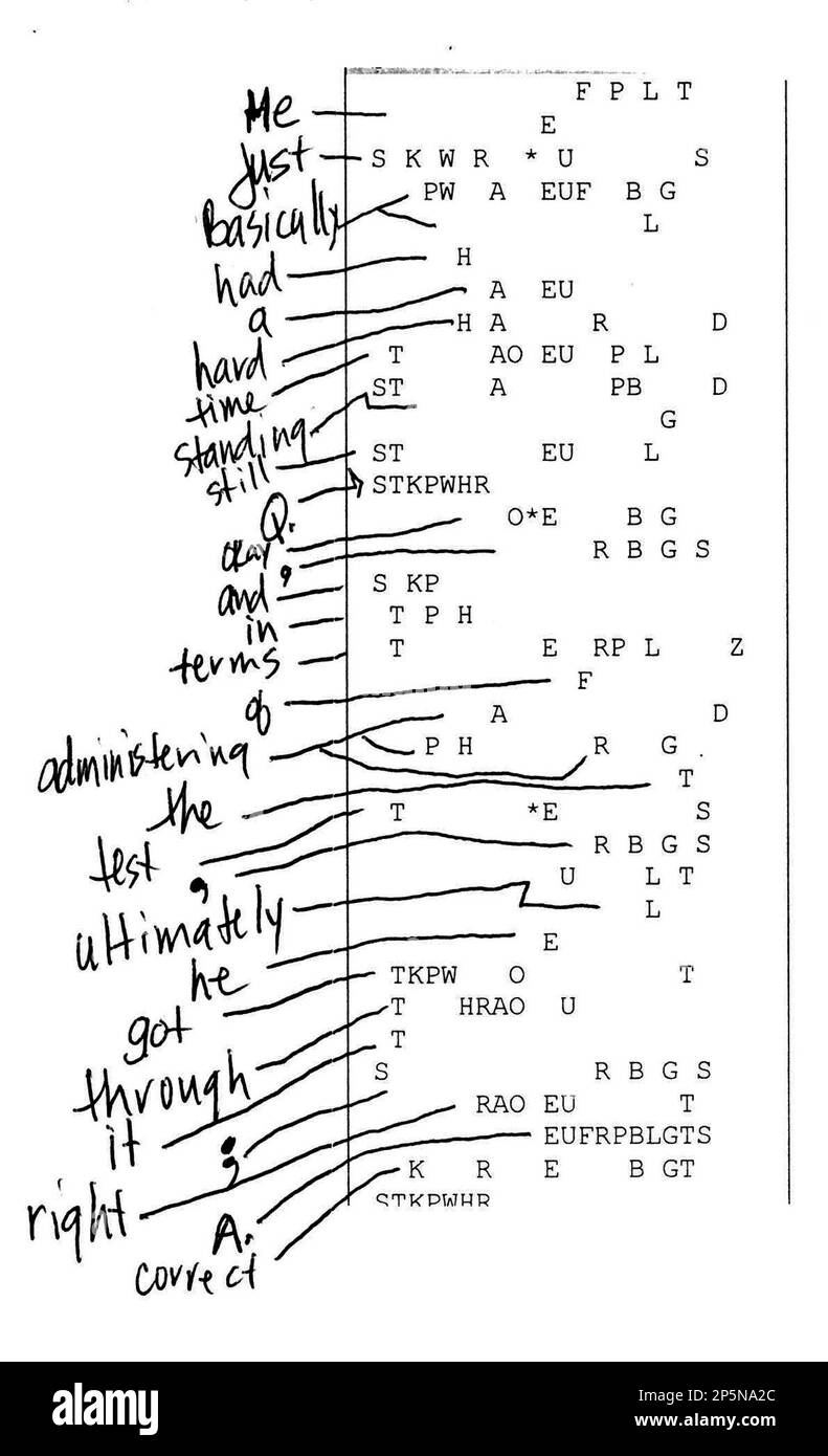 Stenographer Notes