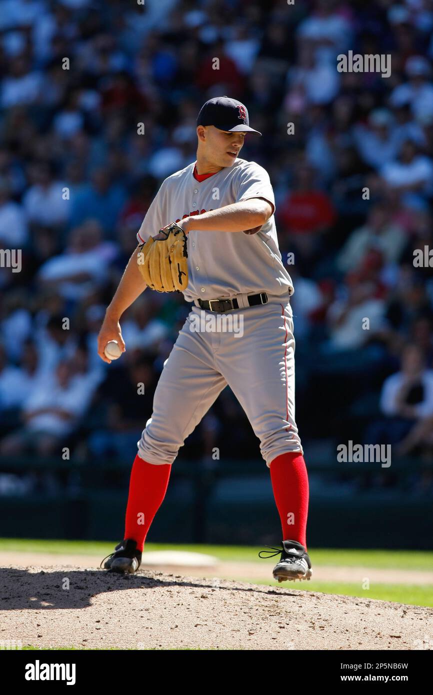 CHICAGO, IL - AUGUST 10: Pitcher Bobby Jenks #45 of the Chicago