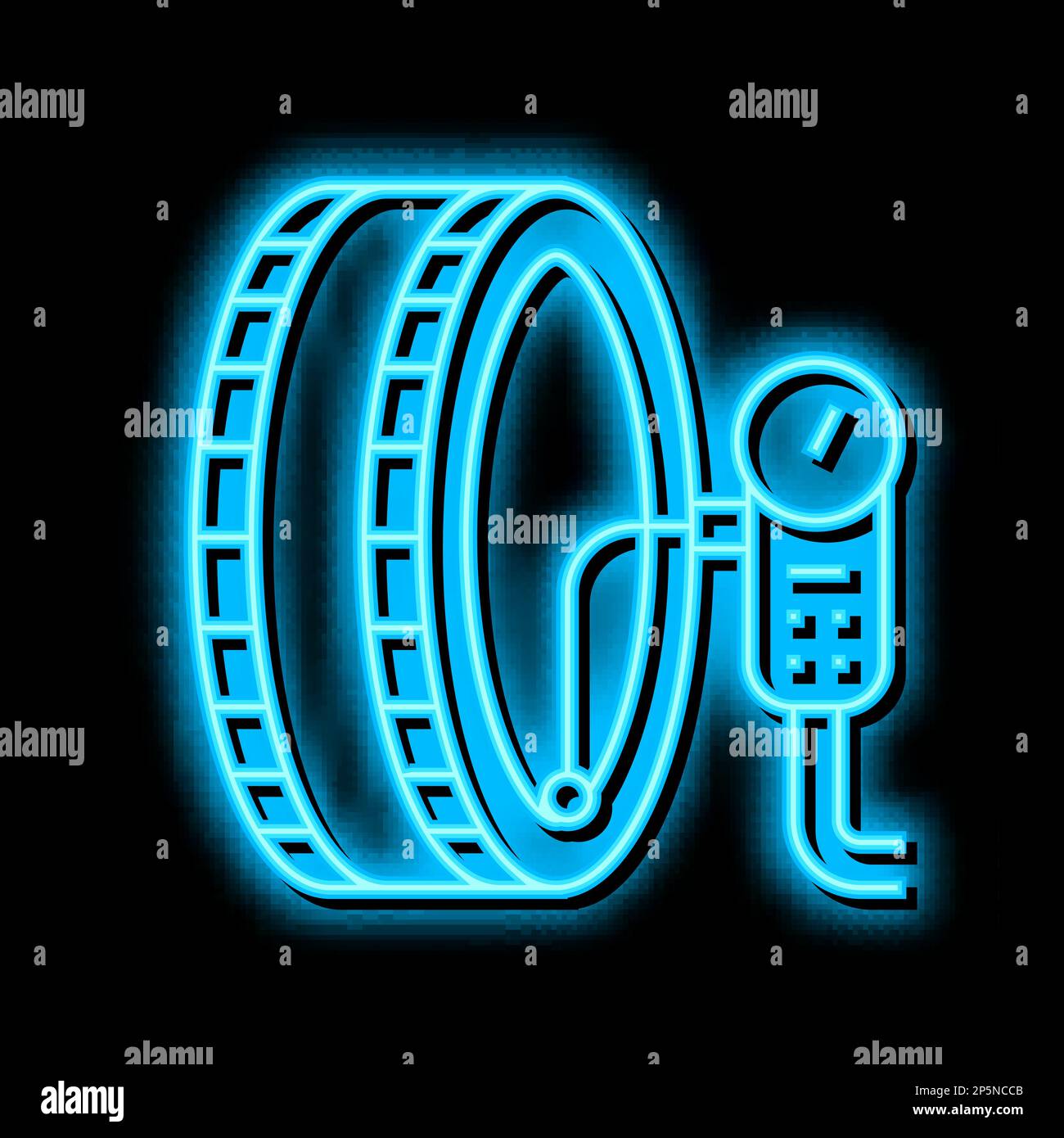gas station building neon glow icon illustration Stock Vector Image ...