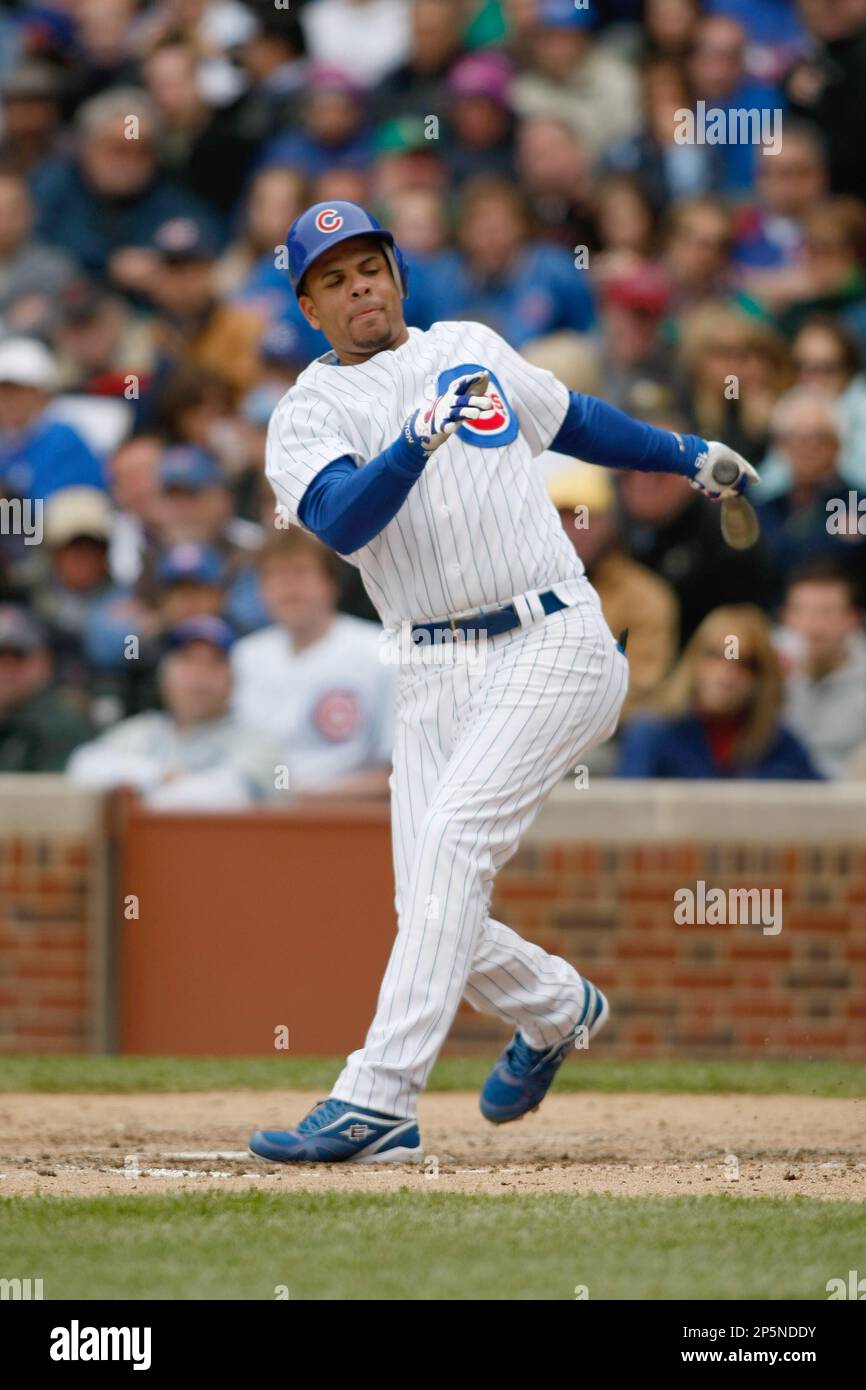 August 16, 2010; Chicago, IL, USA; Chicago Cubs third baseman Aramis Ramirez  (16) at bat against the San Diego Padres during the sixth inning at Wrigley  Field. San Diego defeated Chicago 9-5 Stock Photo - Alamy