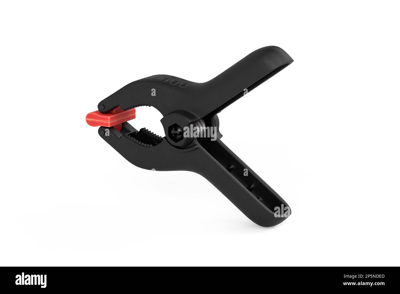 Plastic spring clamp isolated on white background 3D render Stock Photo Alamy