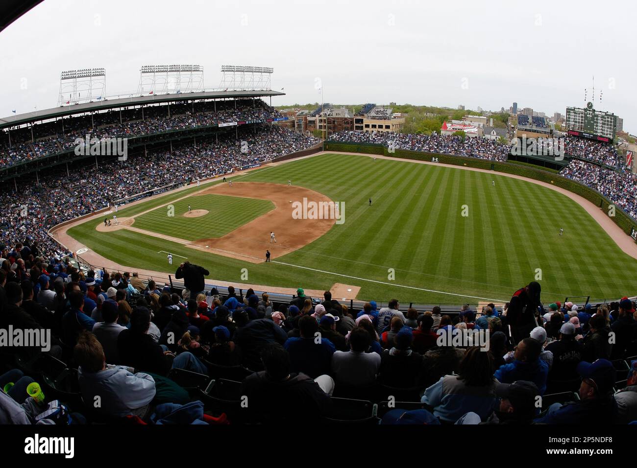 CHICAGO, IL - MAY 12: A general view inside of Wrigley Field of