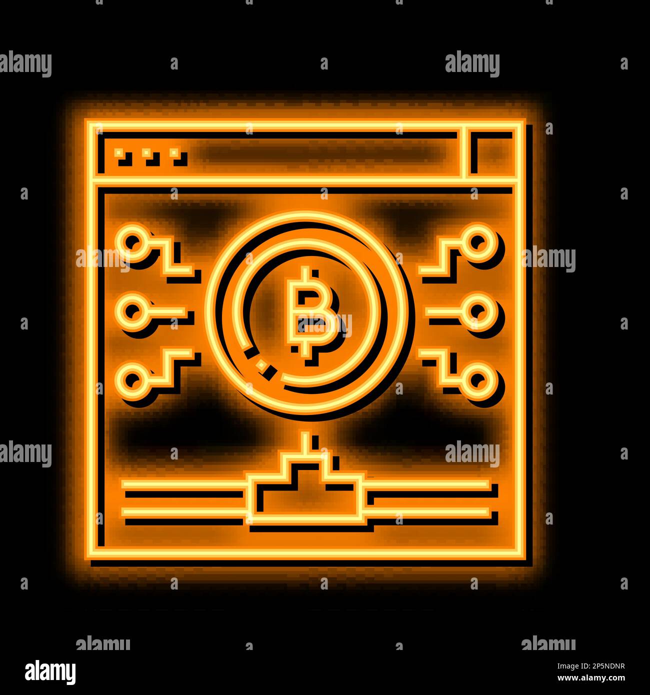 digital token neon glow icon illustration Stock Vector Image & Art - Alamy