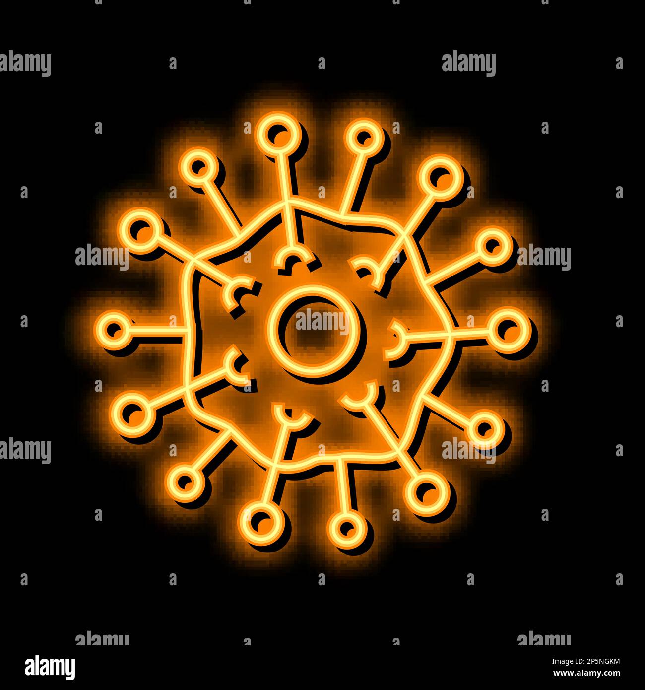 virus disease neon glow icon illustration Stock Vector Image & Art - Alamy