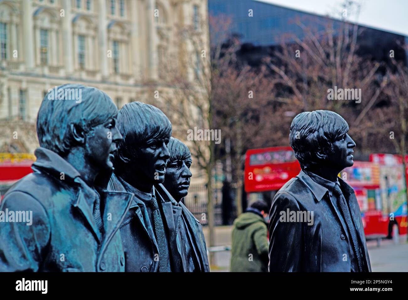 Beatles Statues, Dockside, Liverpool, England Stock Photo Alamy