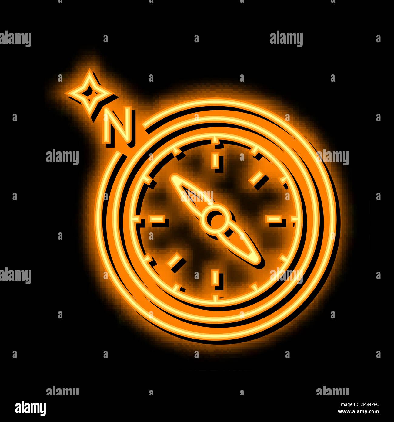 compass tool neon glow icon illustration Stock Vector Image & Art - Alamy