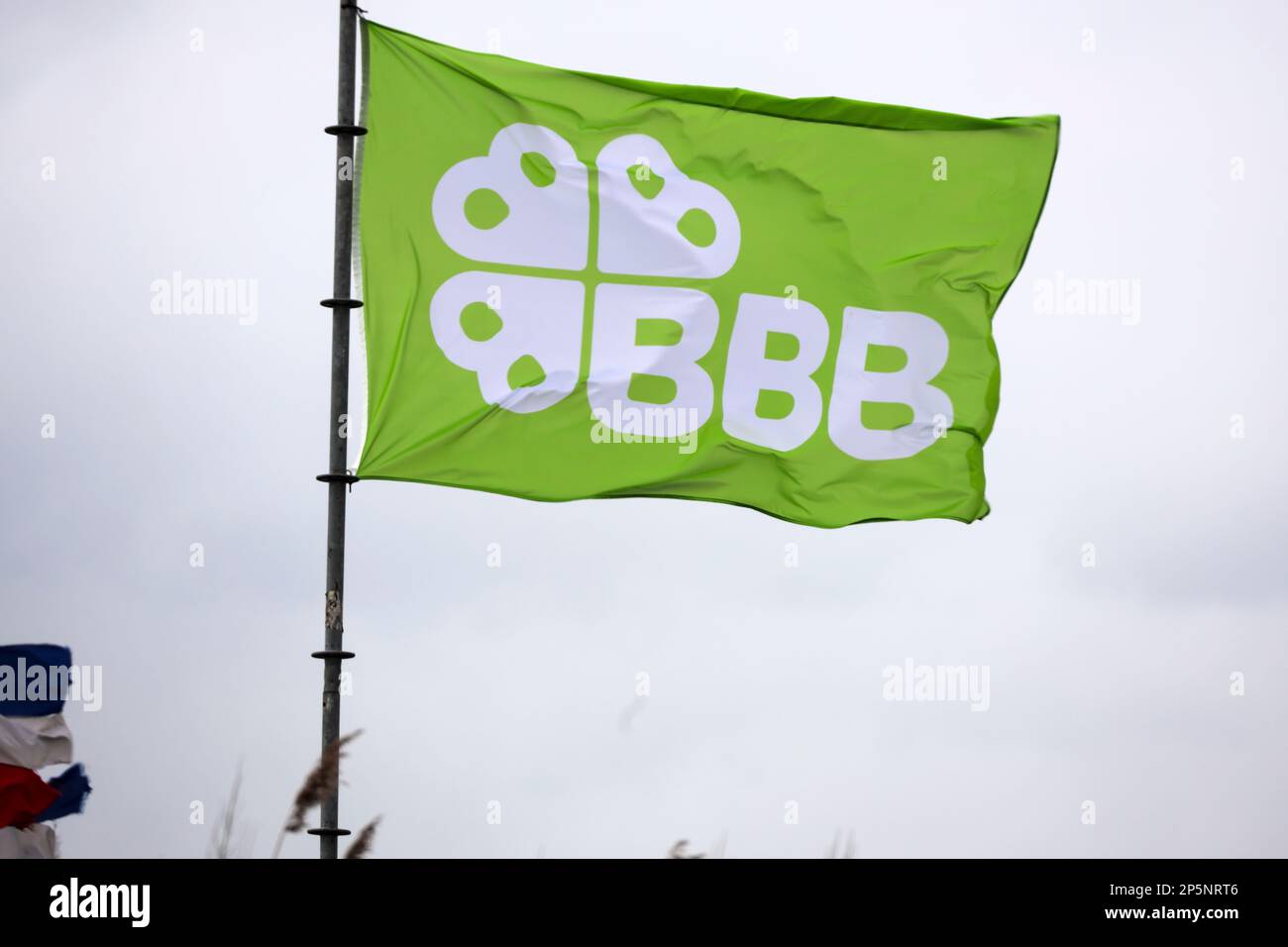 Netherlands, March 2023 -Board with election posters for the provincial and water board elections in the Netherland  for BBB party. The BBB (BoerBurge Stock Photo