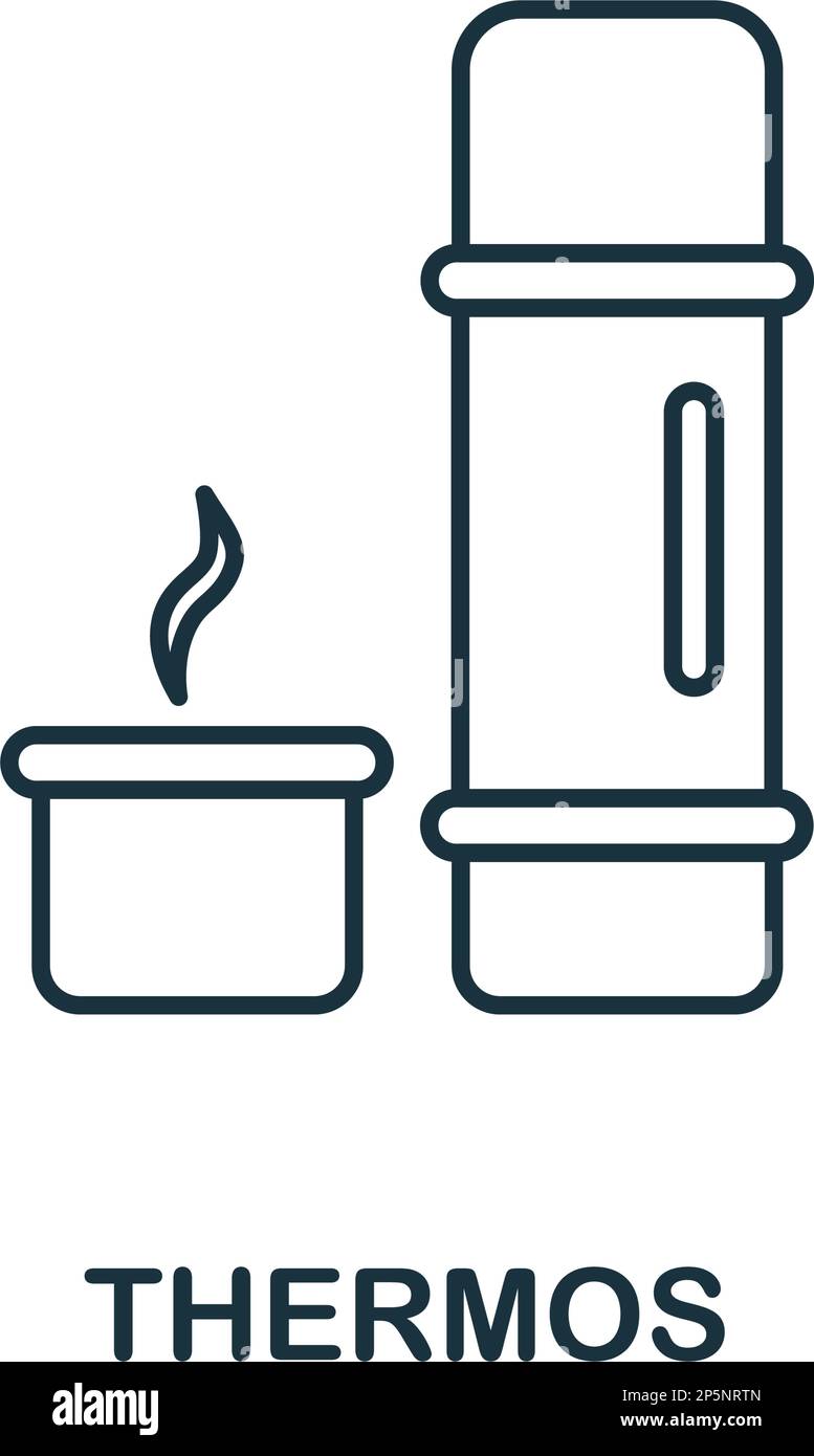 Camp thermos icon, simple style By Anatolir56