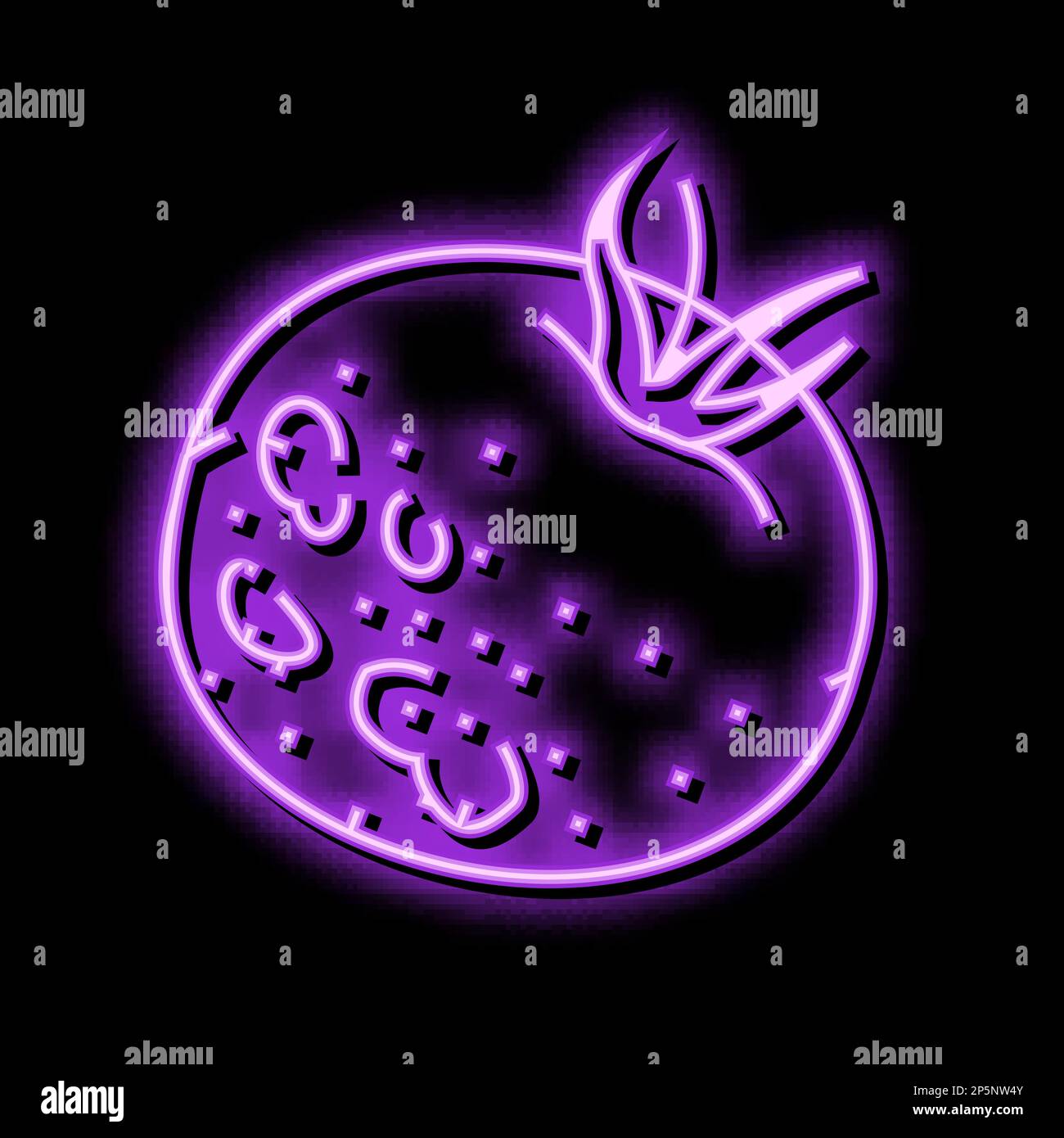 tomato rotten food neon glow icon illustration Stock Vector Image & Art ...