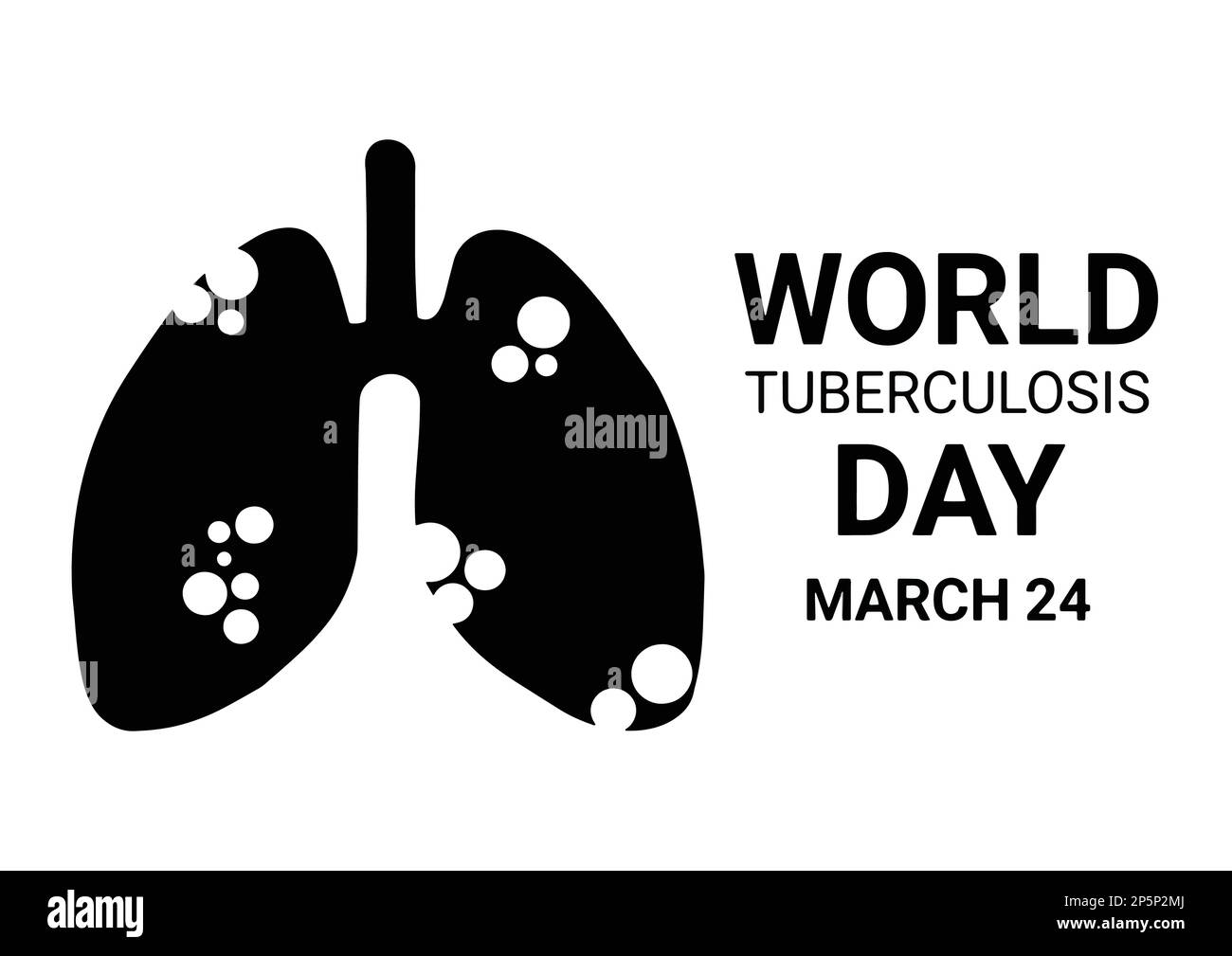World Tuberculosis Day concept. Lungs symbol on white background. Vector illustration Stock Vector
