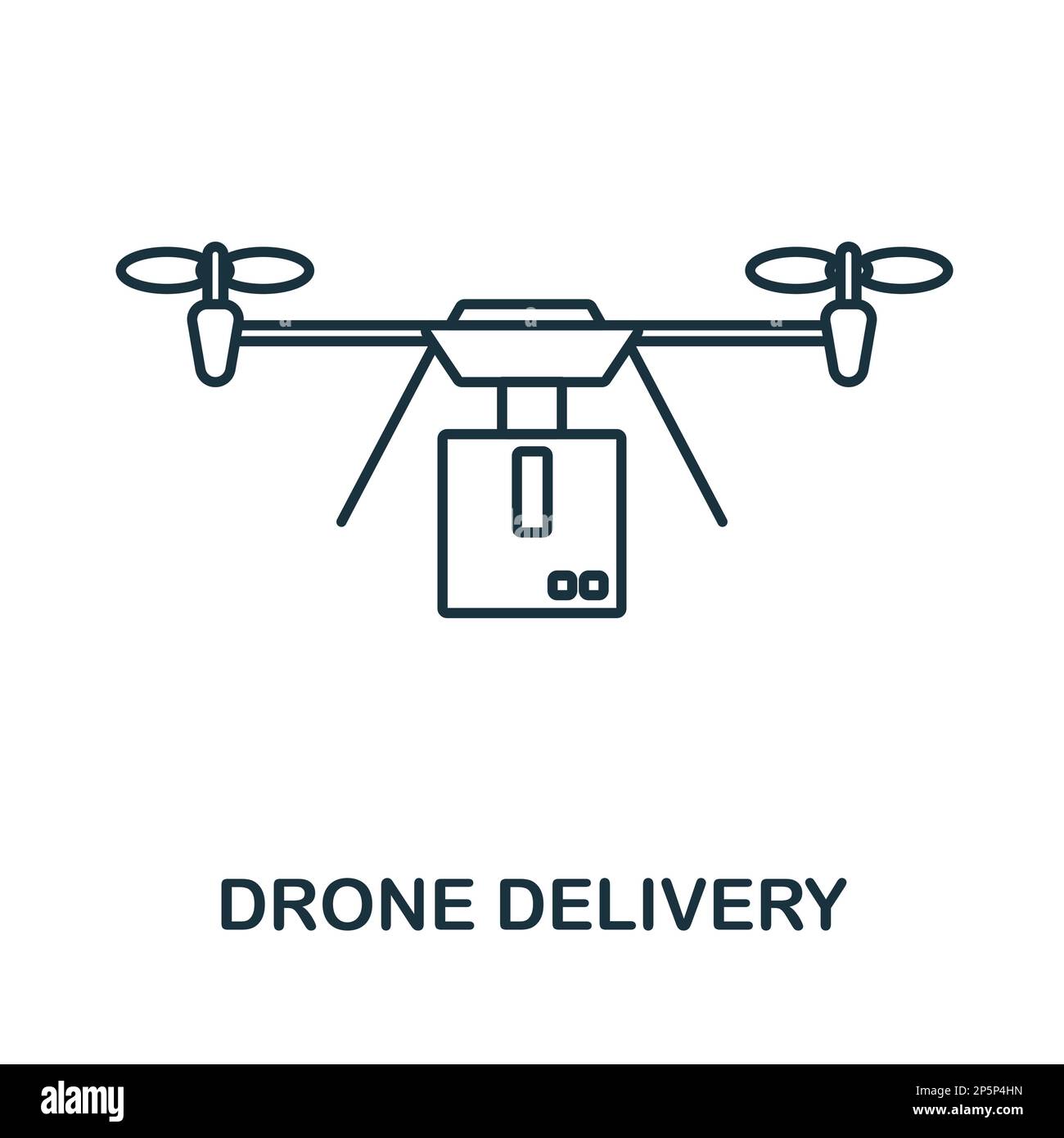 Drone Delivery line icon. Monochrome simple Drone Delivery outline icon
