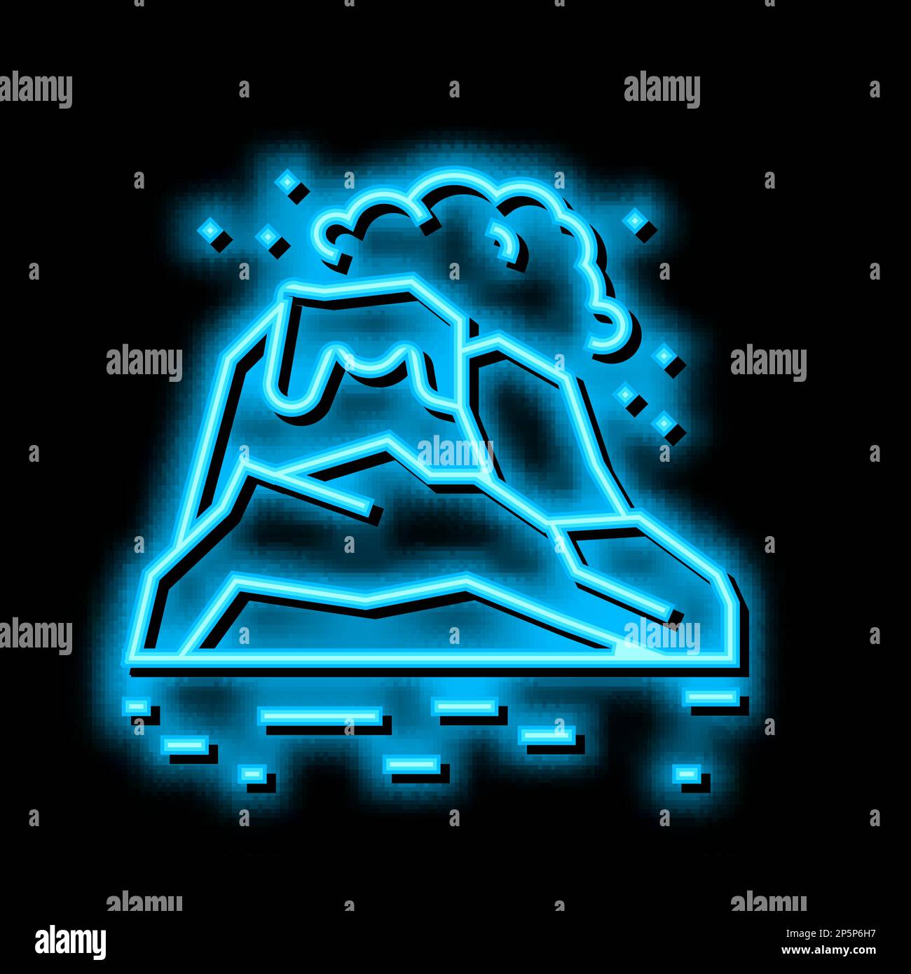 volcanic earth neon glow icon illustration Stock Vector Image & Art - Alamy