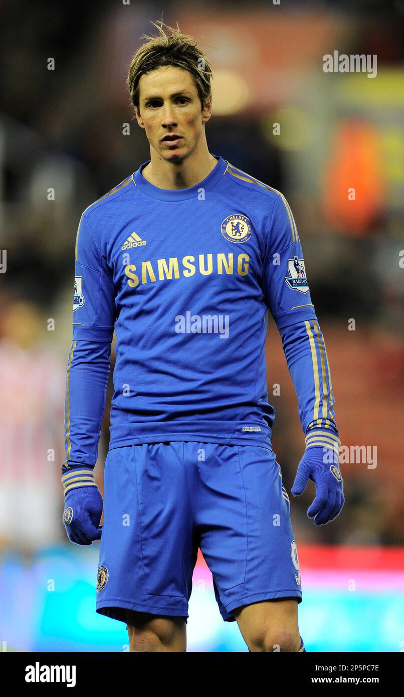 Jan. 12, 2013 - Stoke, United Kingdom - Fernando Torres of Chelsea -  Barclays Premier League - Stoke City vs