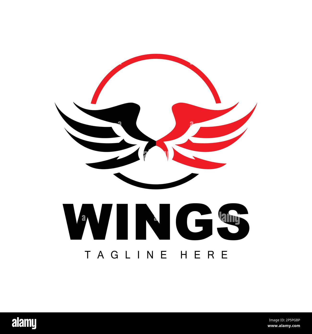 Wings Logo, Phoenix Logo, Bird Wing Vector, Template Illustration, Wing