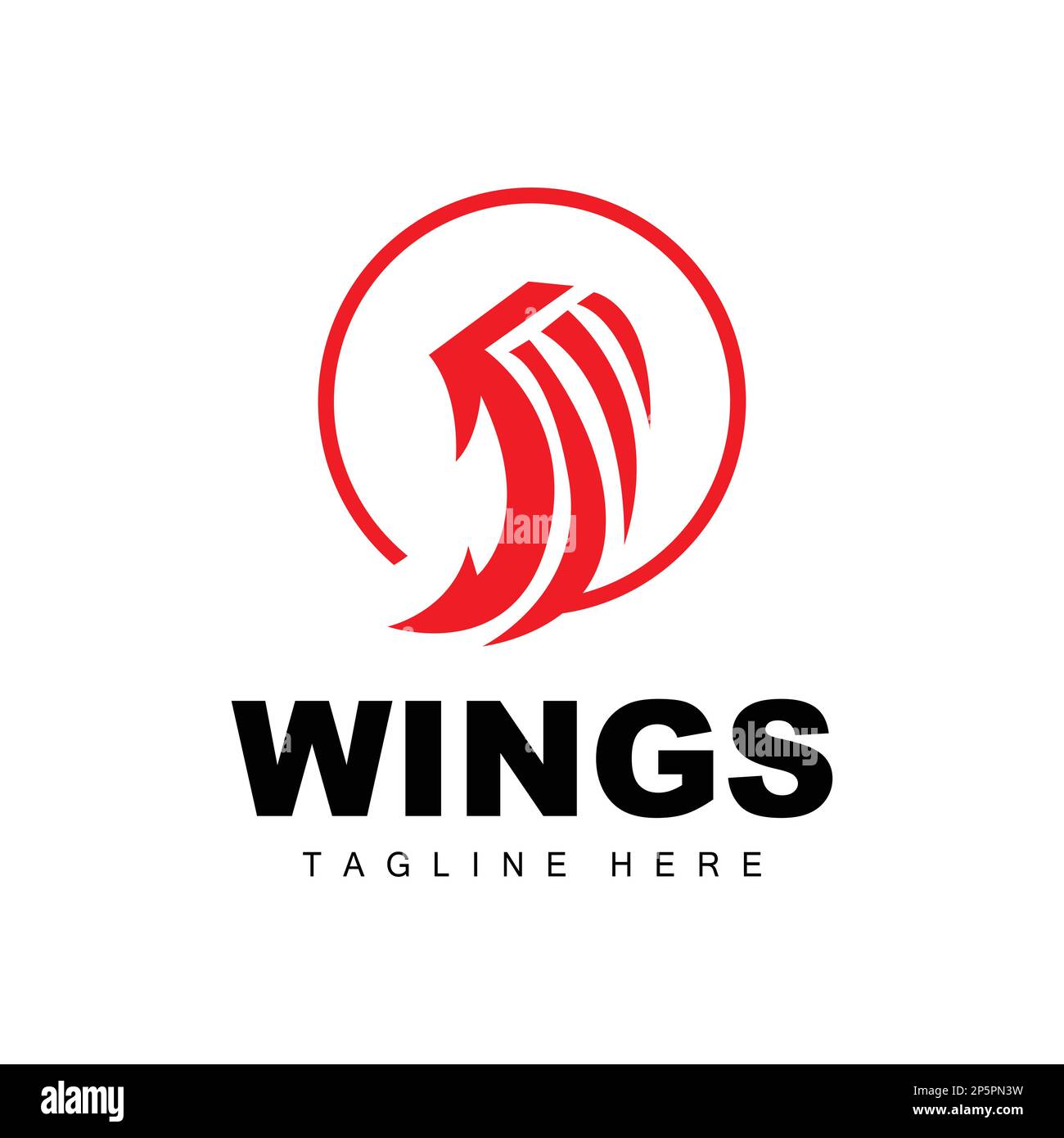 Wings Logo, Phoenix Logo, Bird Wing Vector, Template Illustration, Wing