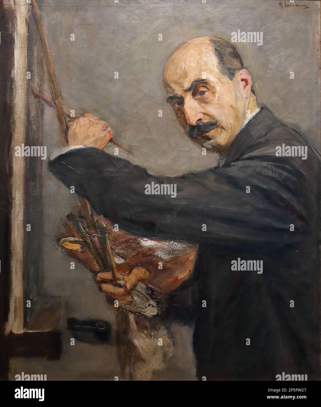 Self-portrait by German Impressionist painter Max Liebermann at the Wallraf-Richartz Museum, Cologne, Germany Stock Photo