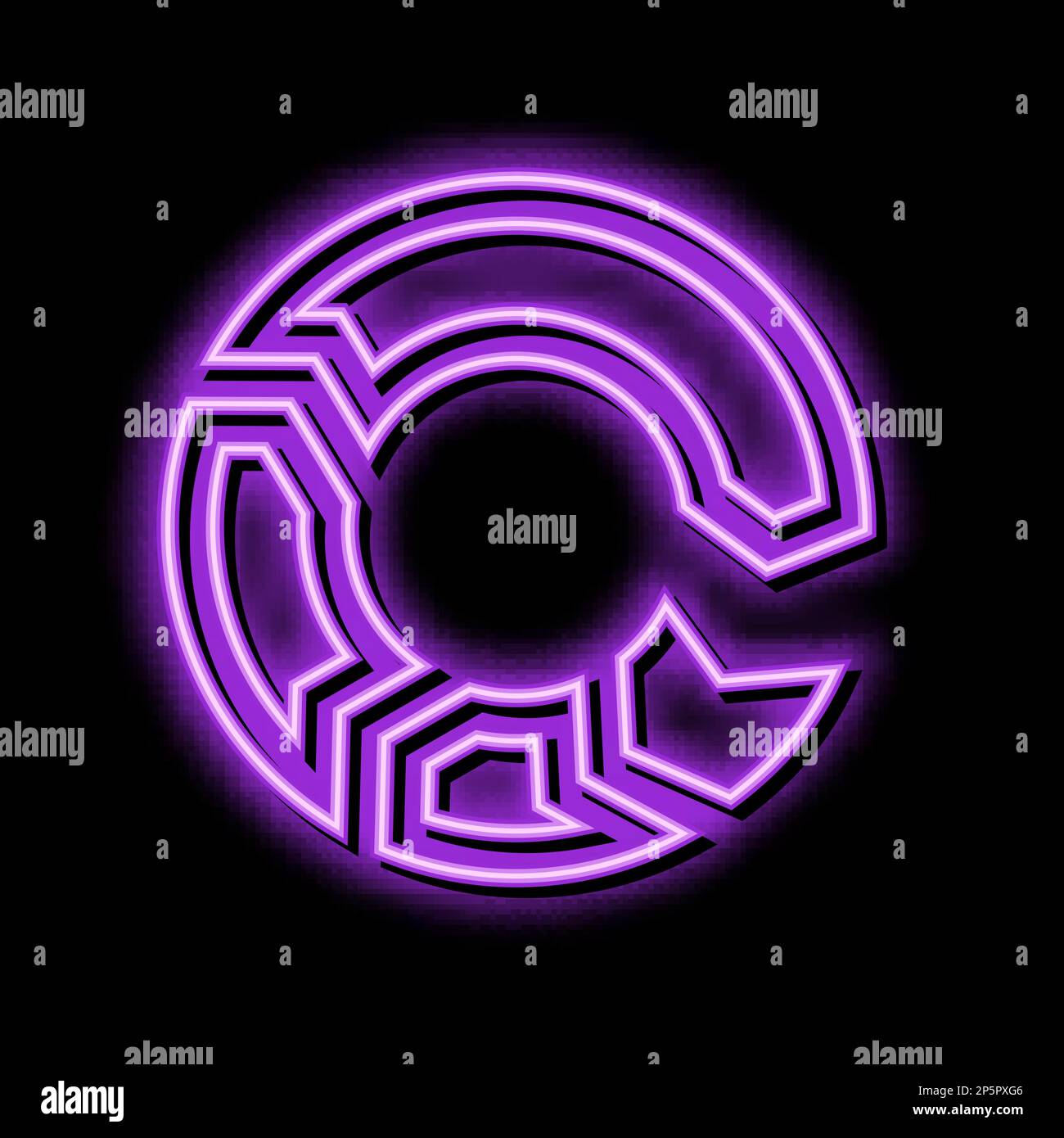 circle arrow neon glow icon illustration Stock Vector Image & Art - Alamy
