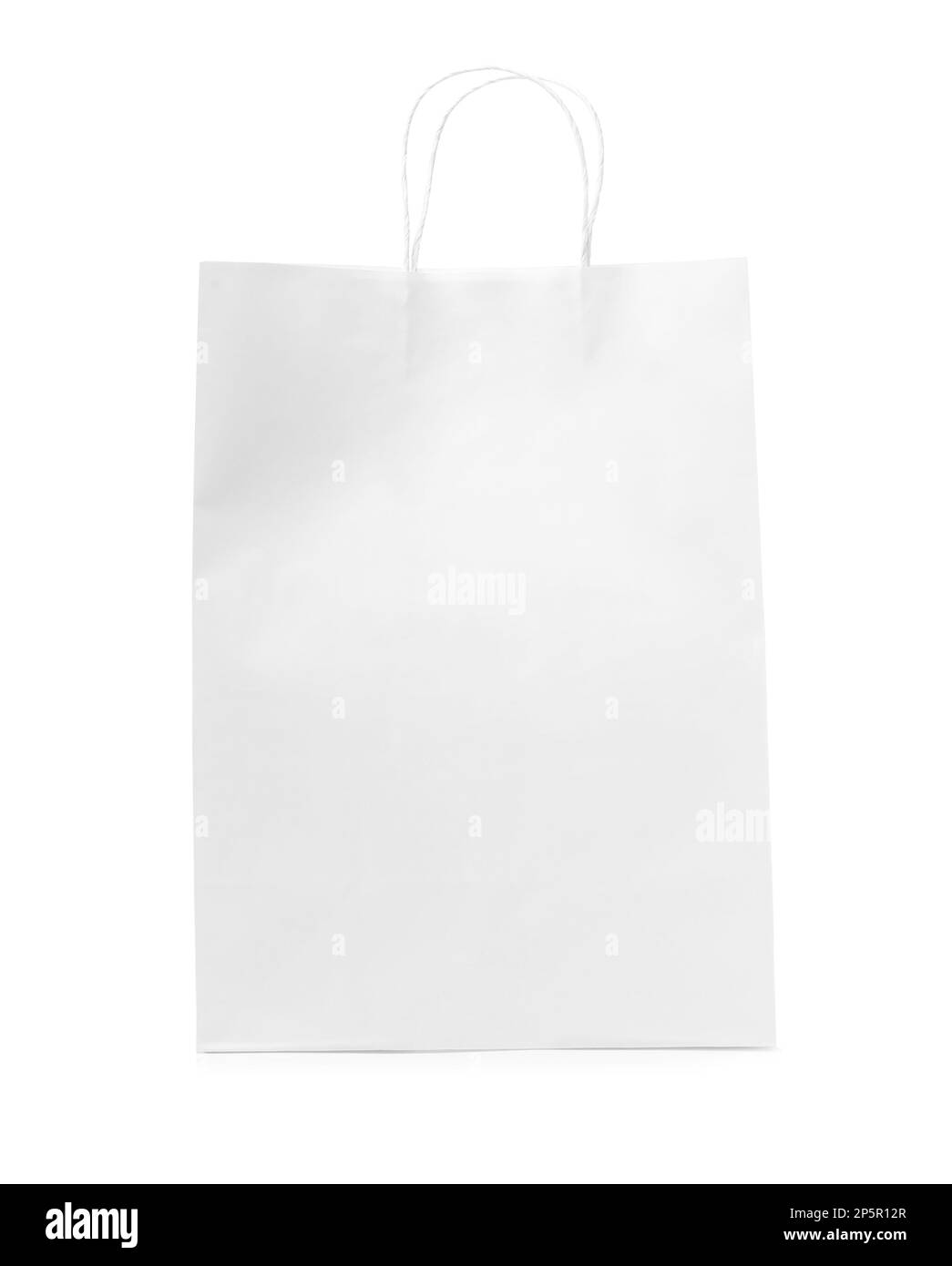 Empty shopping paper bag isolated on white Stock Photo