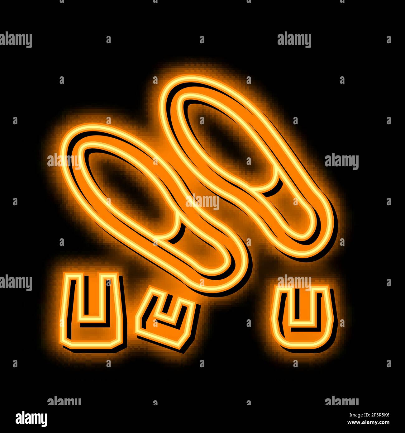 natural rubber elastomer neon glow icon illustration Stock Vector