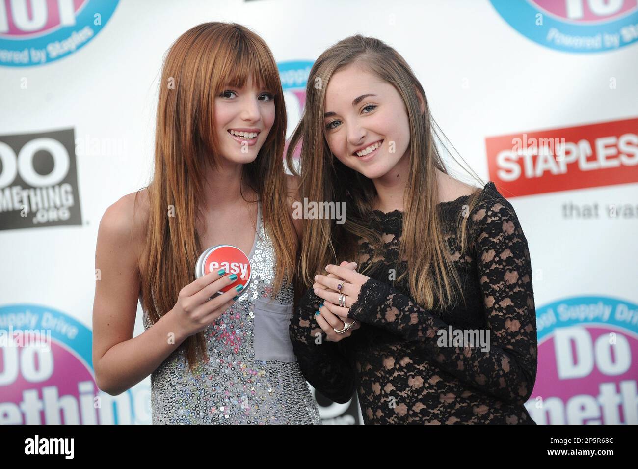 UNIVERSAL CITY, CA - AUGUST 08: Actress Bella Thorne and Rachel G. Fox  arrive at the Do Something 101 Back Pack Teen Choice Awards After Party at  The Globe Theatre at Universal