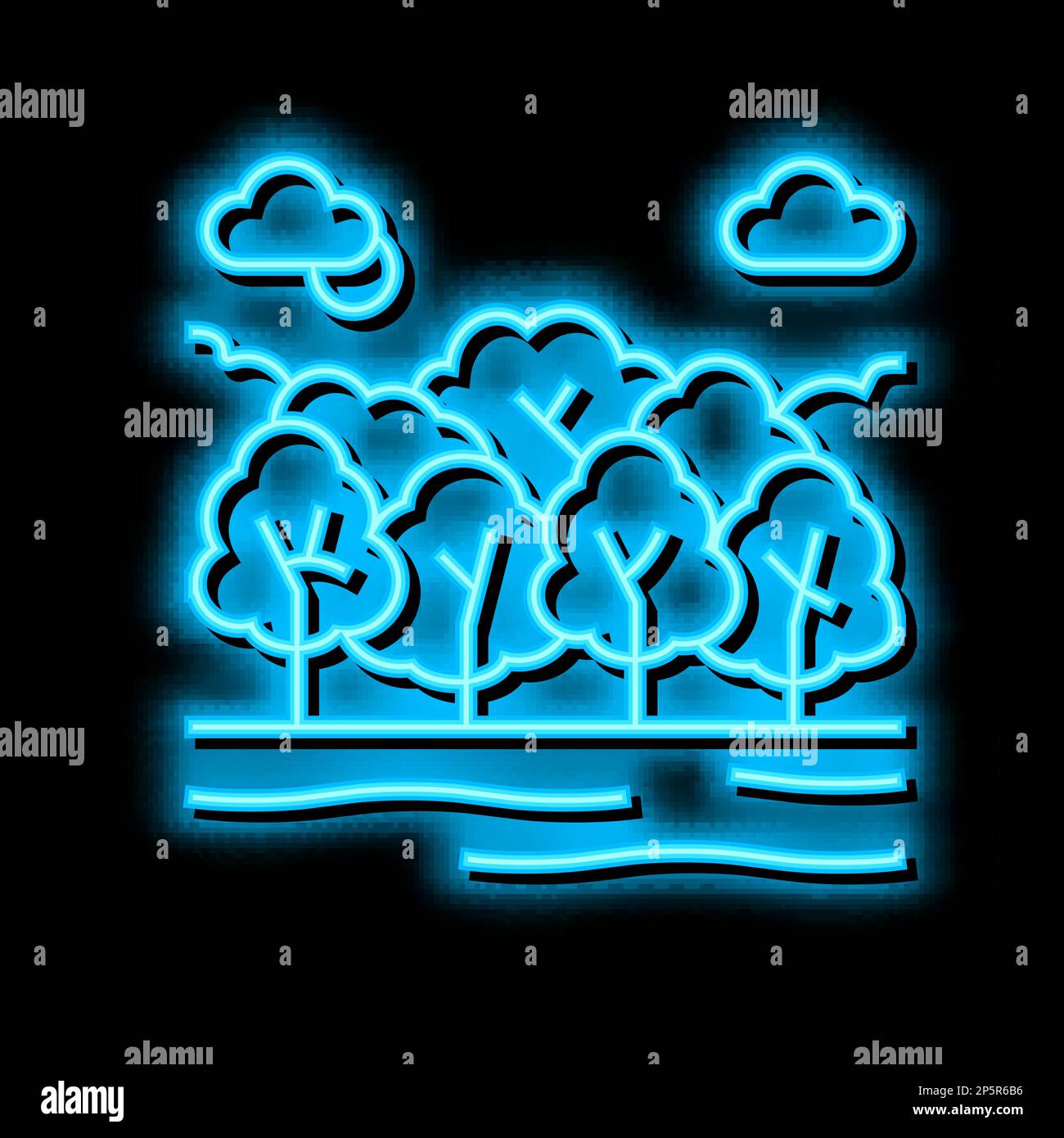 deciduous forests neon glow icon illustration Stock Vector Image & Art ...