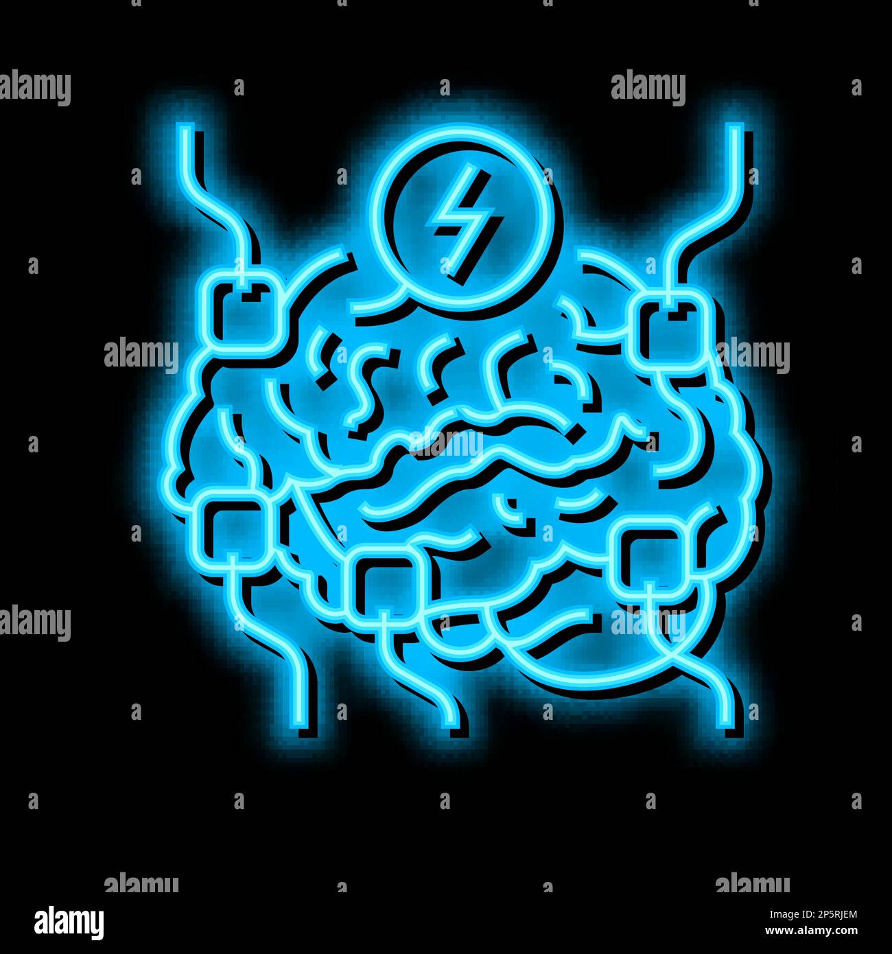 functional neurosurgery neon glow icon illustration Stock Vector Image ...