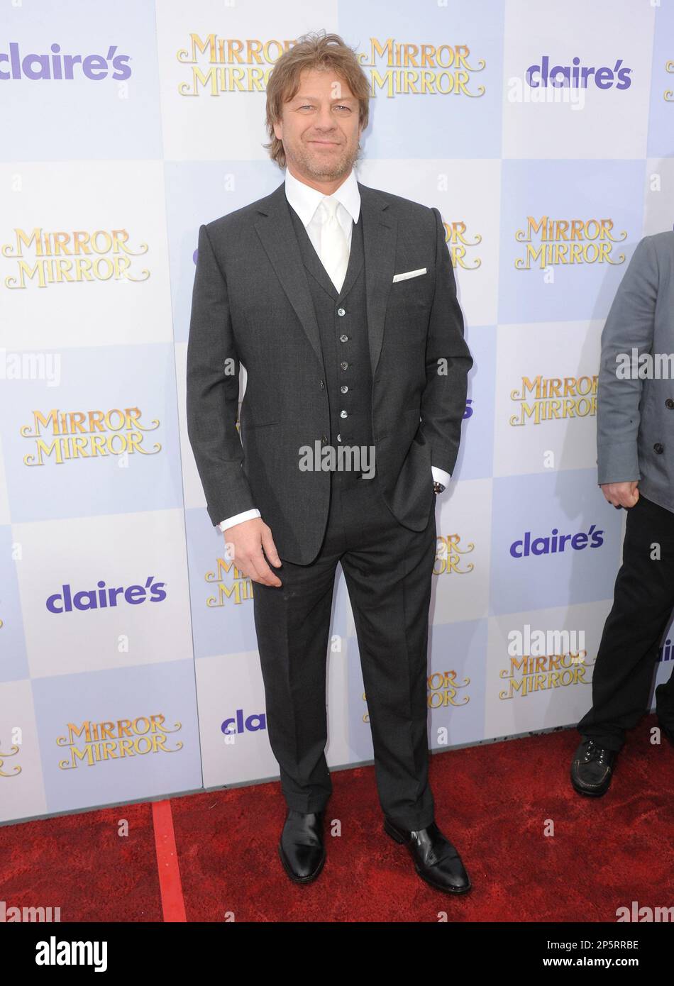 HOLLYWOOD, CA - MARCH 17: Actor Sean Bean arrives at the "Mirror Mirror" Los Angeles Premiere at Grauman's Chinese Theatre on March 17, 2012 in Hollywood, California. (Photo by Jordan Strauss/Invision/AP Images) Stock Photo