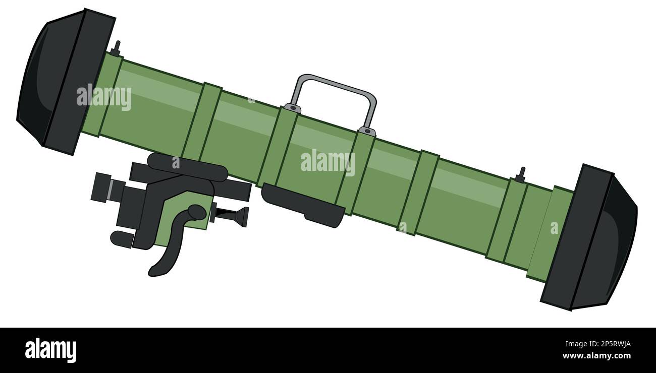 Modern weapon american antitank missile kit Javelin Stock Vector Image