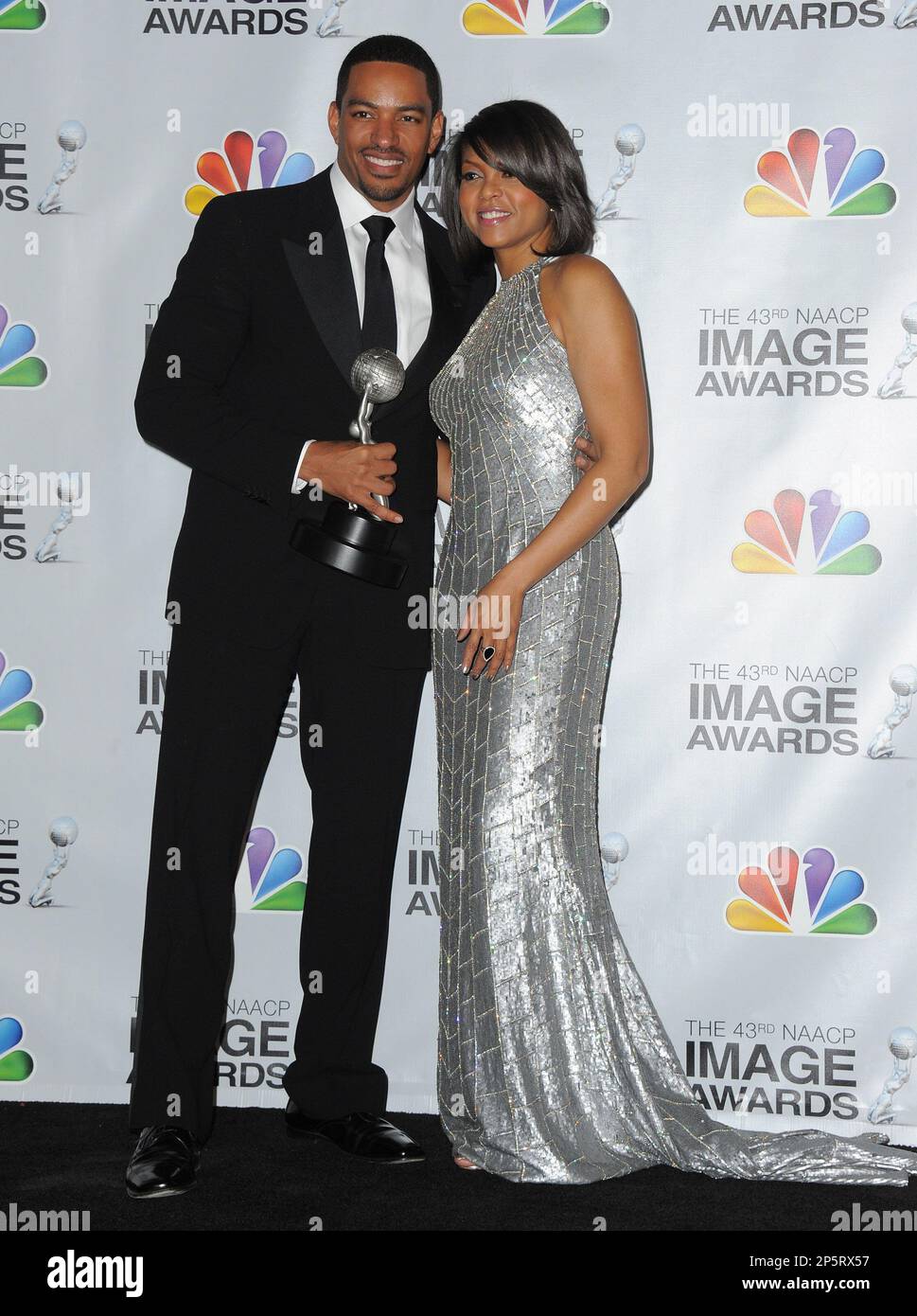 LOS ANGELES, CA FEBRUARY 17 Russell Hornsby and Actress Taraji P