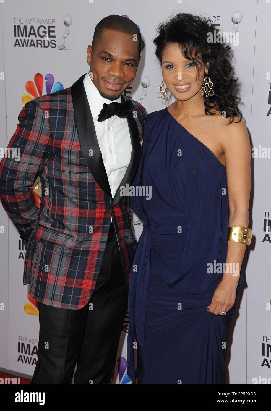 LOS ANGELES, CA - FEBRUARY 17: Singer Kirk Franklin and Tammy Franklin