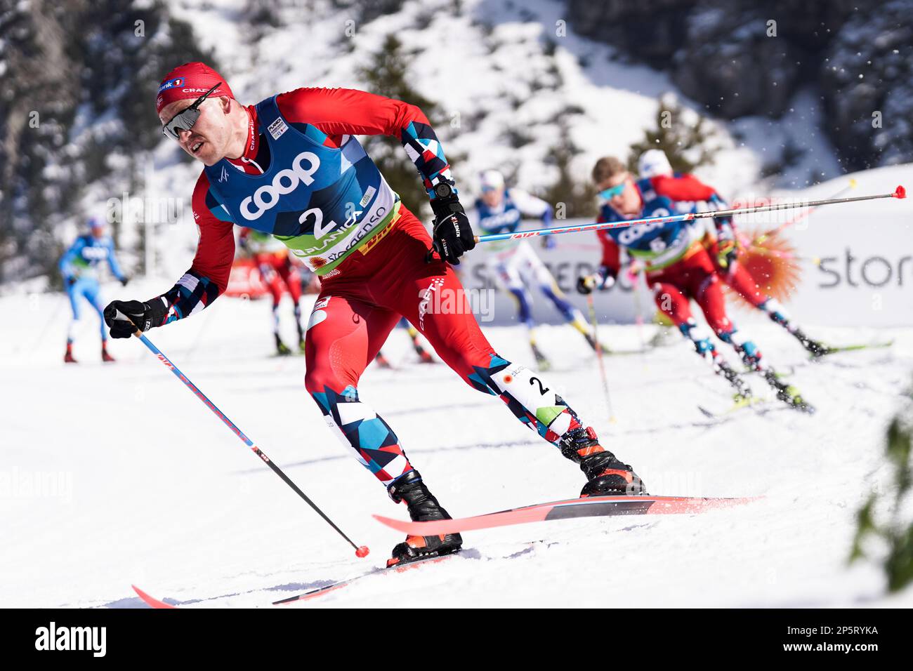 Planica, Slovenia 20230305.Paal Golberg under 50 km classic cross-country skiing for men in the Ski World Championships 2023 in Planica, Slovenia. Photo: Heiko Junge / NTB Stock Photo