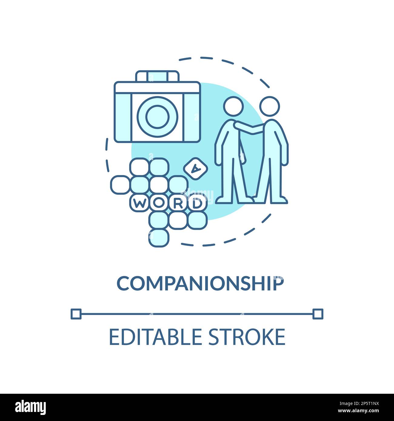 Companionship blue concept icon Stock Vector Image & Art Alamy