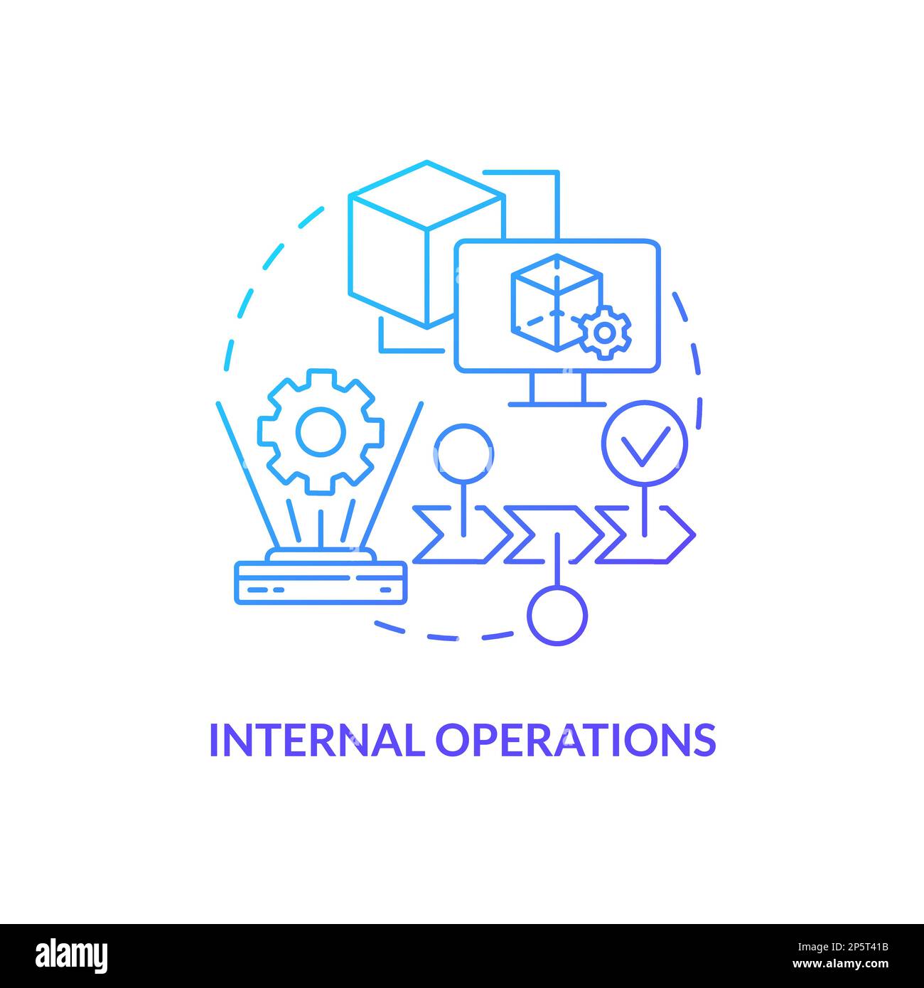 Internal operations blue gradient concept icon Stock Vector Image & Art ...
