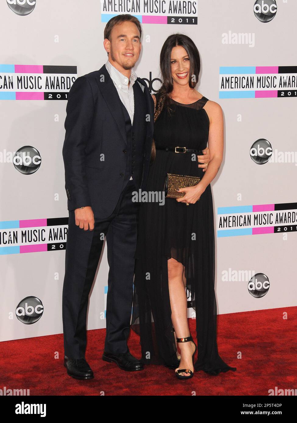 LOS ANGELES, CA - NOVEMBER 20: Mario Treadway and Alanis Morissette