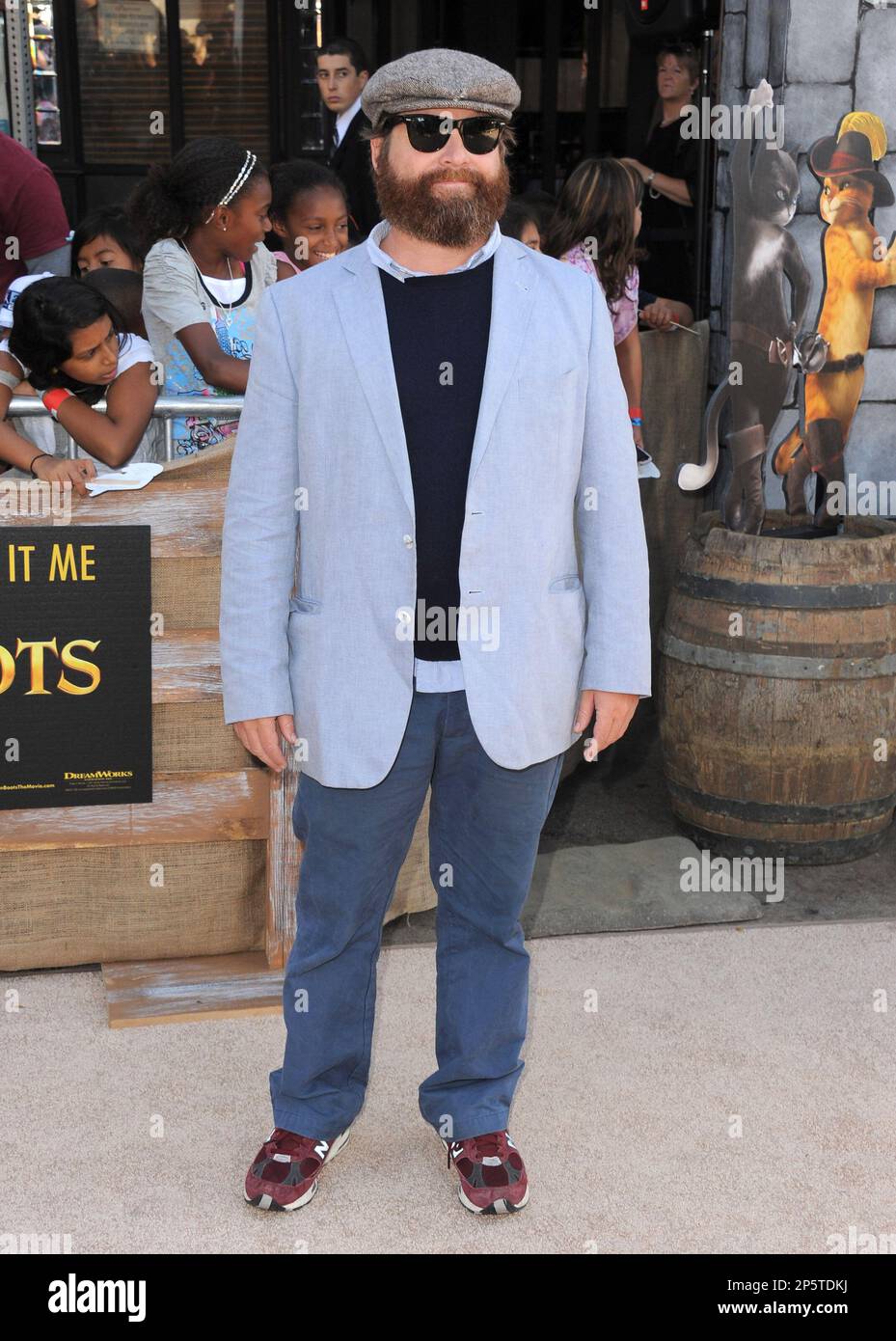 WESTWOOD, CA OCTOBER 23 Actor Zach Galifianakis arrives at the "Puss