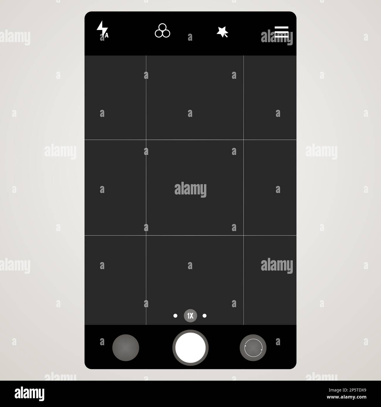 Phone camera viewfinder, screen interface view template video cam