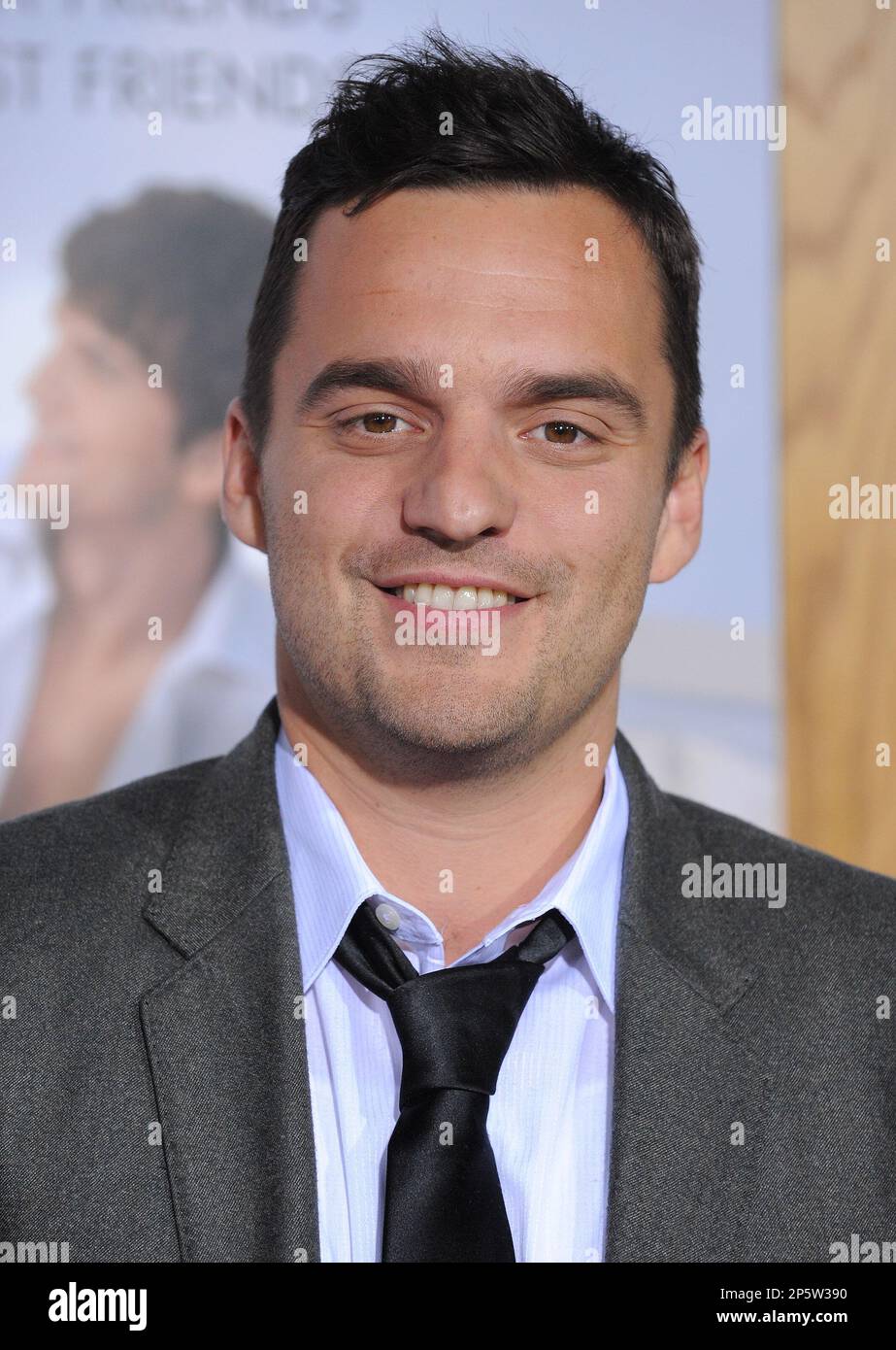 WESTWOOD, CA JANUARY 11 Actor Jake Johnson arrives at the "No