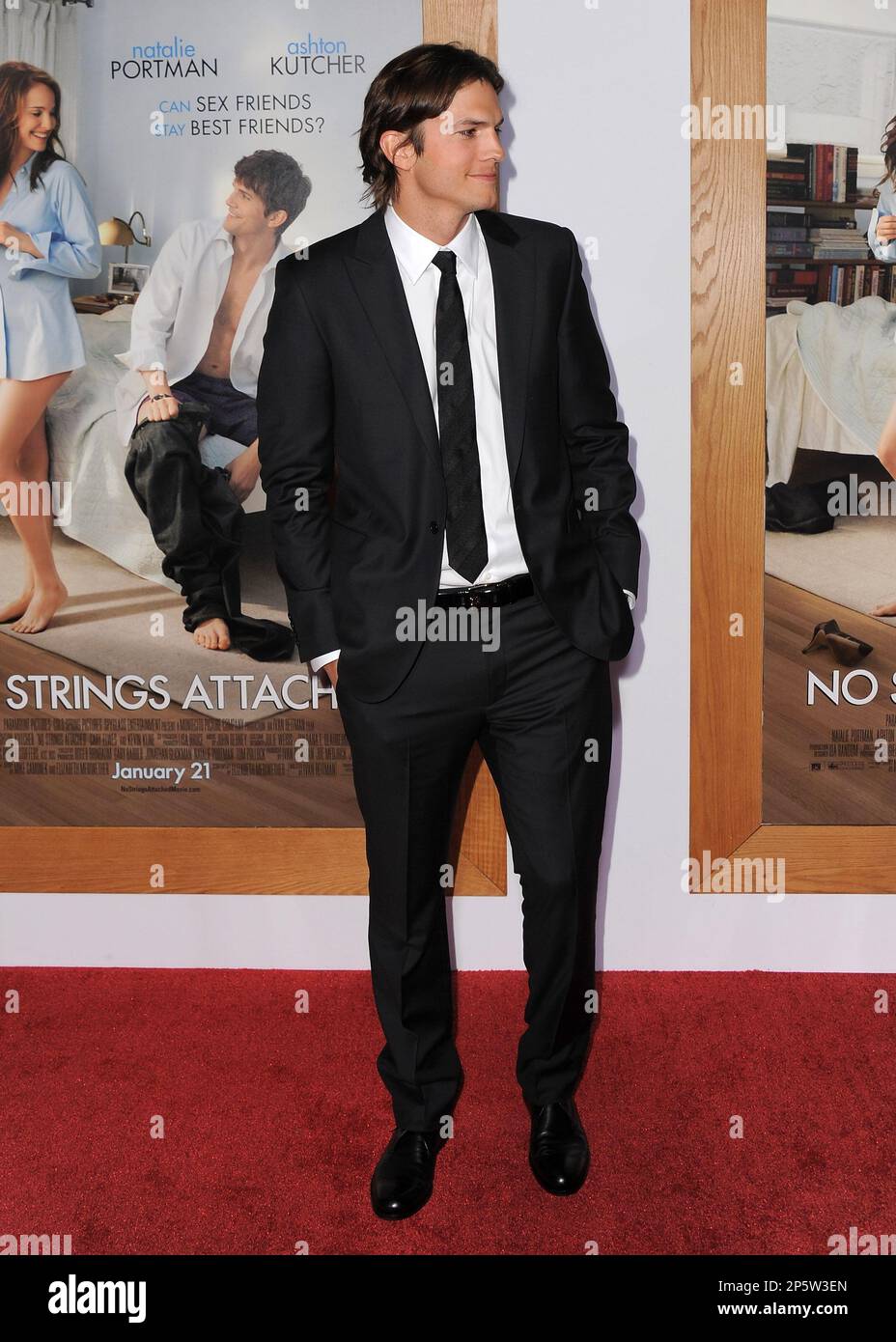 WESTWOOD, CA JANUARY 11 Actor Ashton Kutcher arrives at the "No