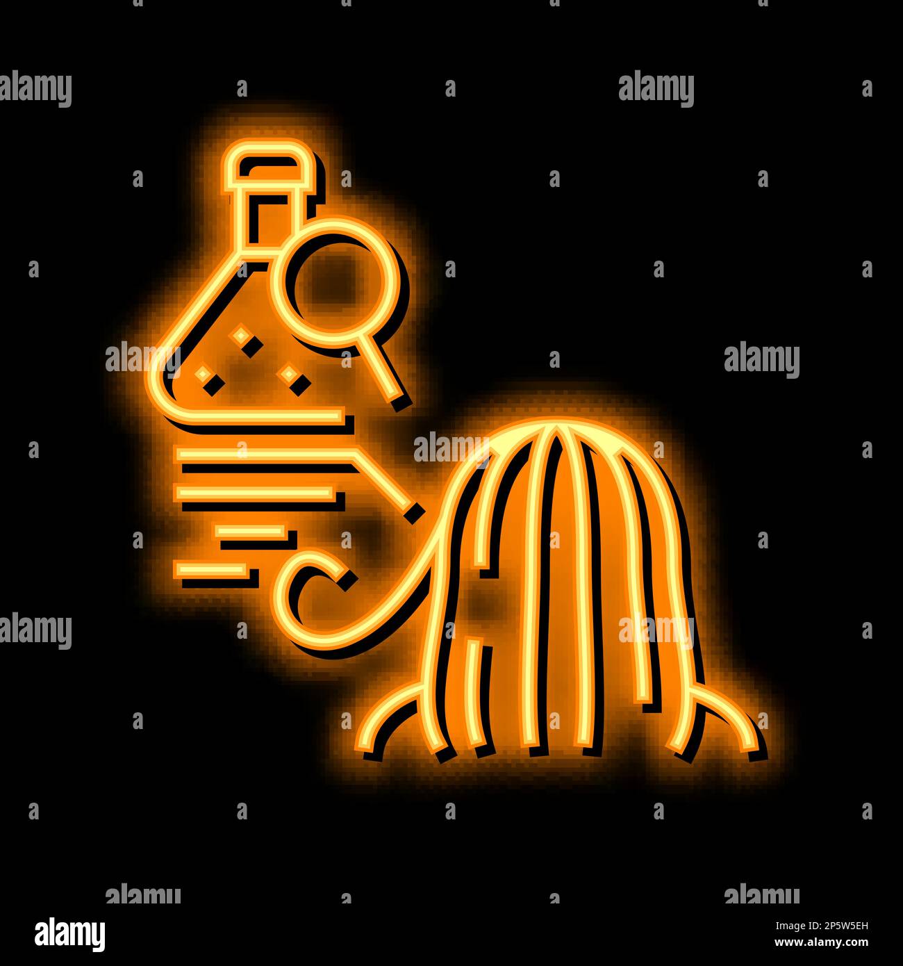 hair follicle drug test neon glow icon illustration Stock Vector Image ...