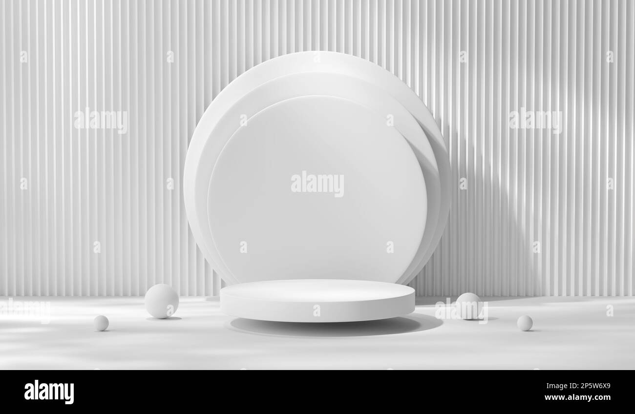 Abstract Minimal Modern White Podium Platform For Product Display ...