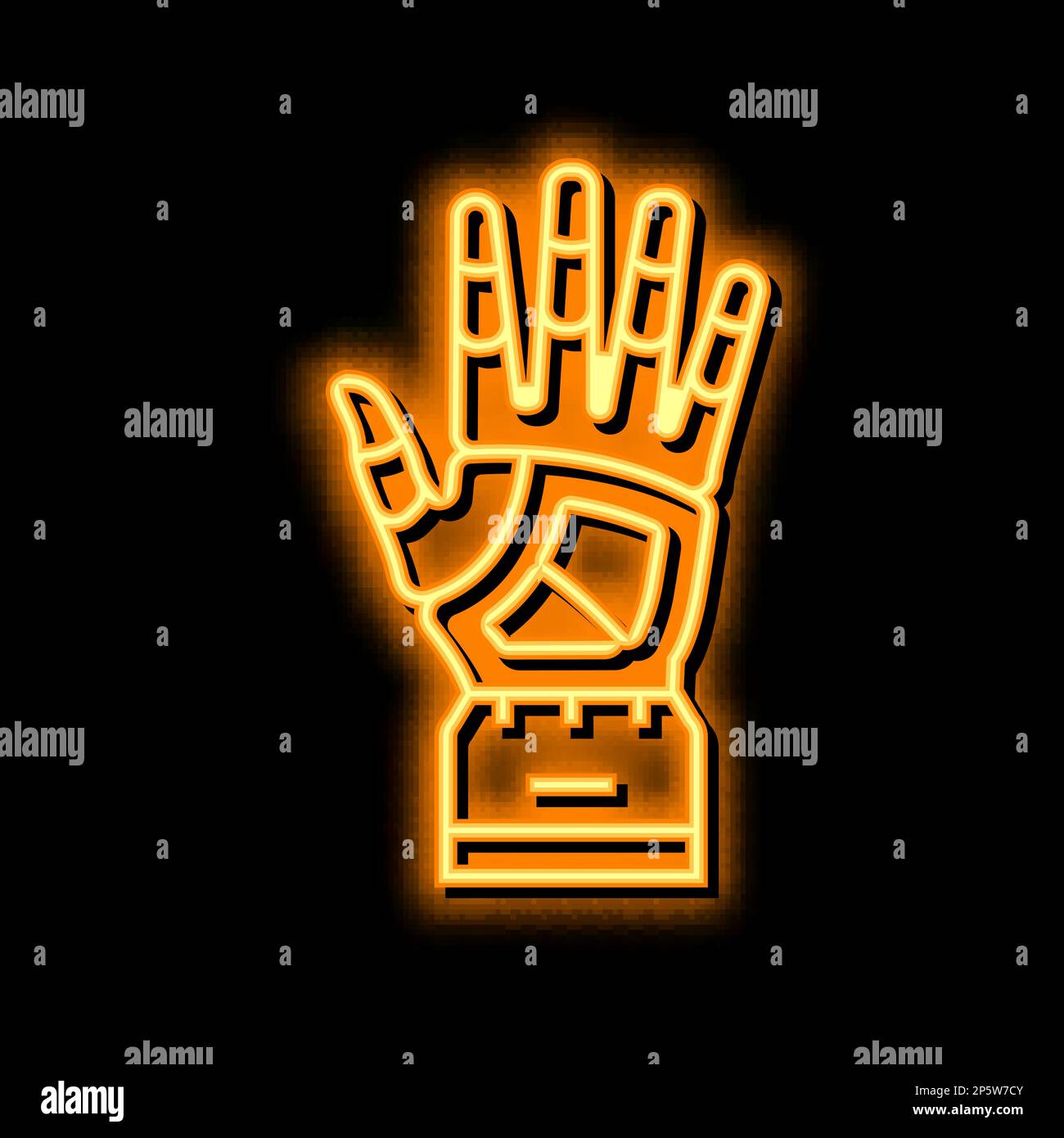 hand robot neon glow icon illustration Stock Vector Image & Art - Alamy