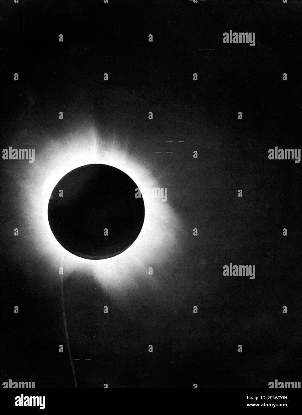Eddington's photograph of a solar eclipse Stock Photo Alamy