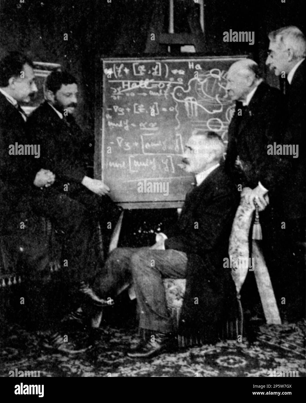 Albert Einstein, Paul Ehrenfest, Paul Langevin, Heike Kamerlingh Onnes