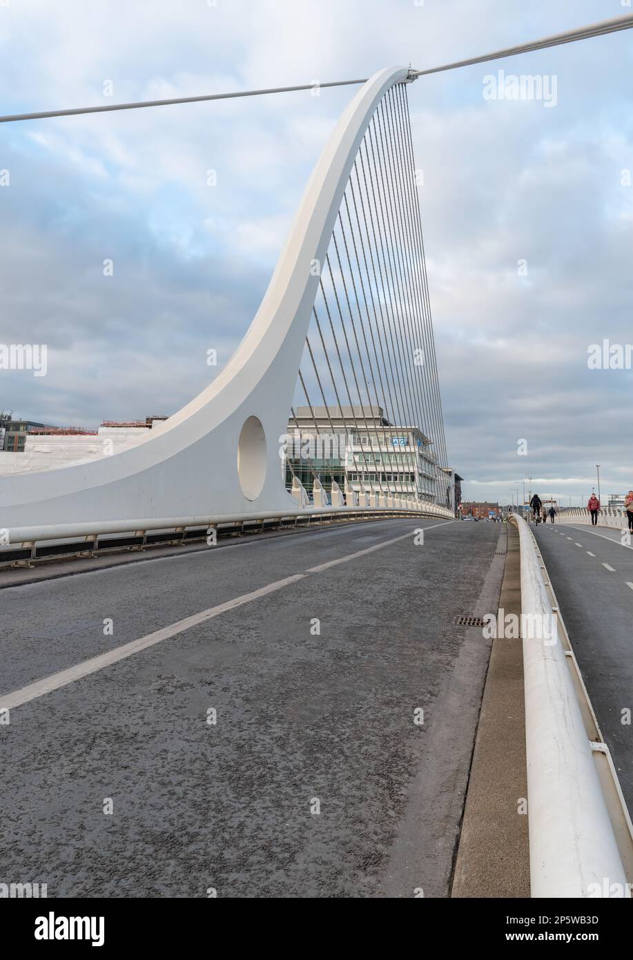 The Samuel Beckett Bridge over the River Liffey in Dublin, Ireland ...