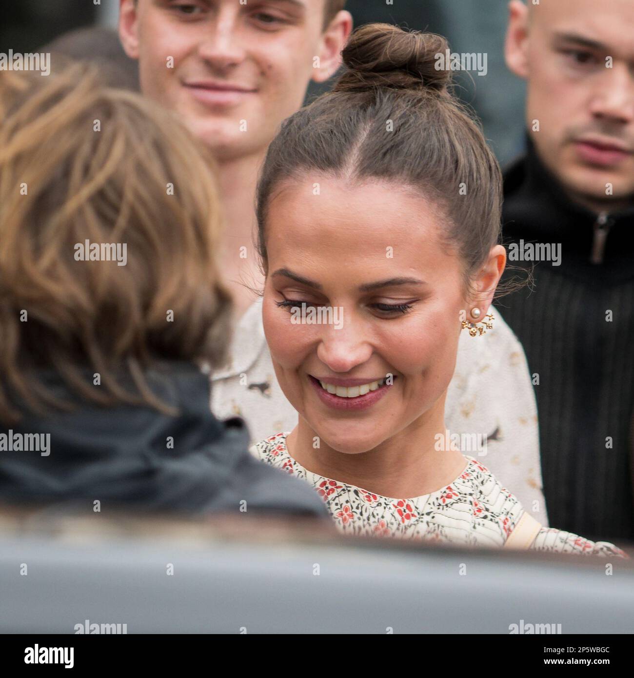 Alicia Vikander arriving at the Louis Vuitton Series 3 exhibition launch,  the Strand, London.. Photo credit should read: Doug Peters EMPICS  Entertainment Stock Photo - Alamy