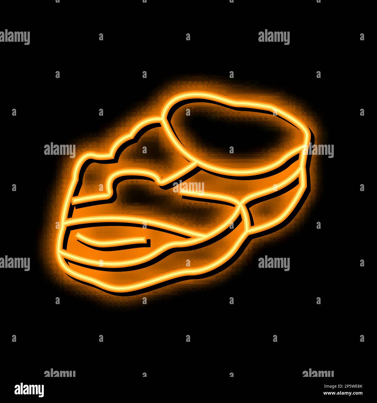 Grill beef neon glow hi-res stock photography and images - Alamy