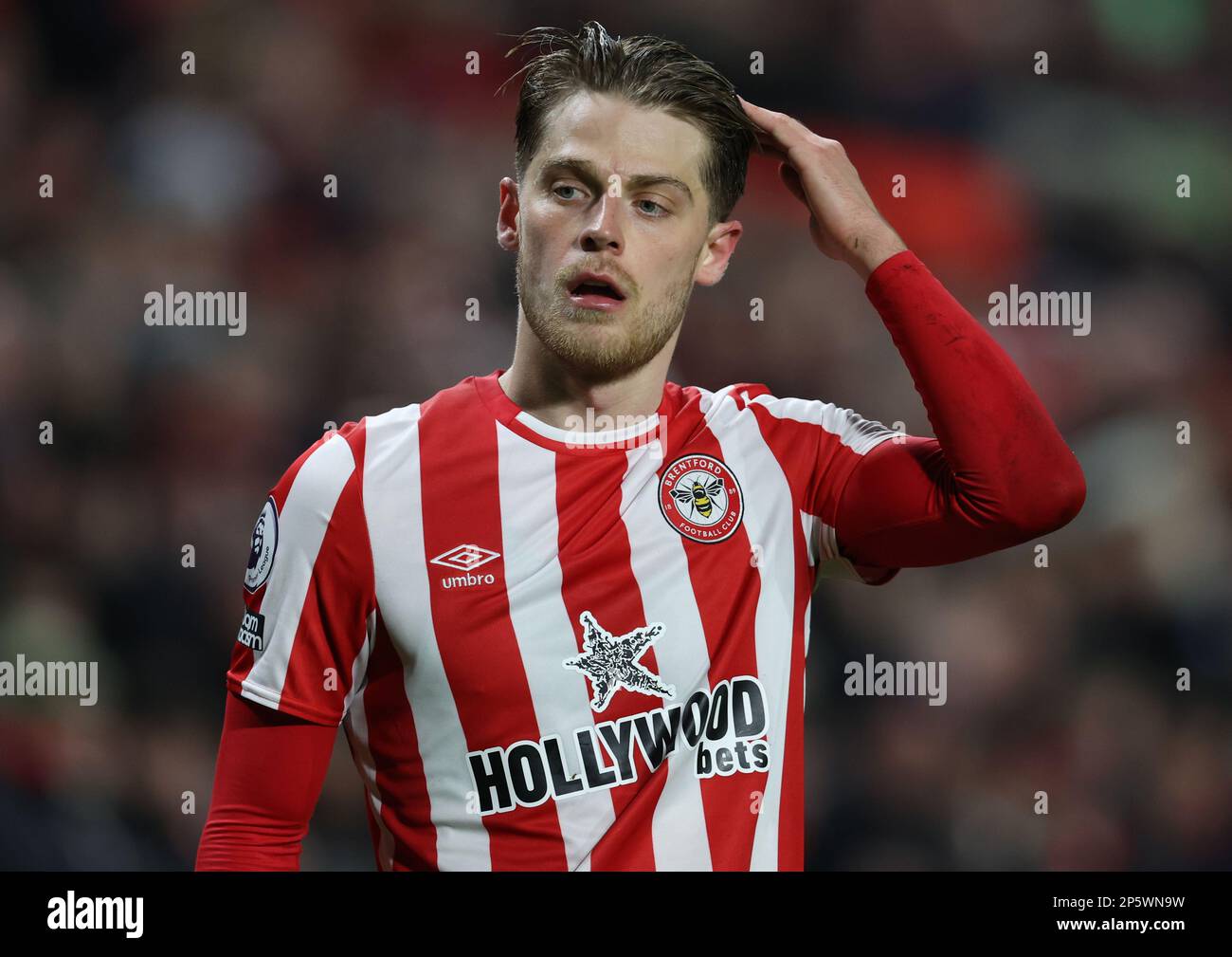 London, England, 6th March 2023. Mathias Jensen of Brentford during the Premier League match at Gtech Community Stadium, London. Picture credit should read: Paul Terry / Sportimage Stock Photo